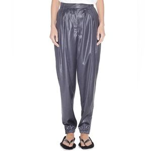 Tibi Grey Liquid Drape Pleated Trousers 12
